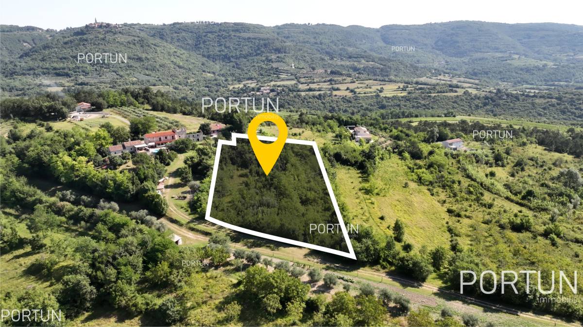 Grožnjan, land with a panoramic view	