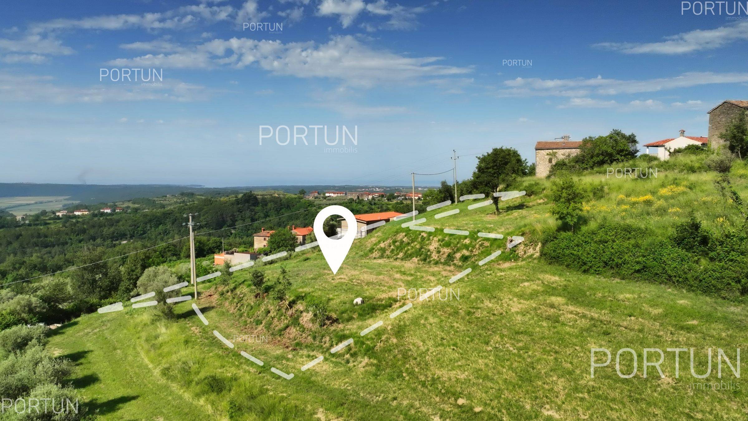 Building land with panorama view Istria  001